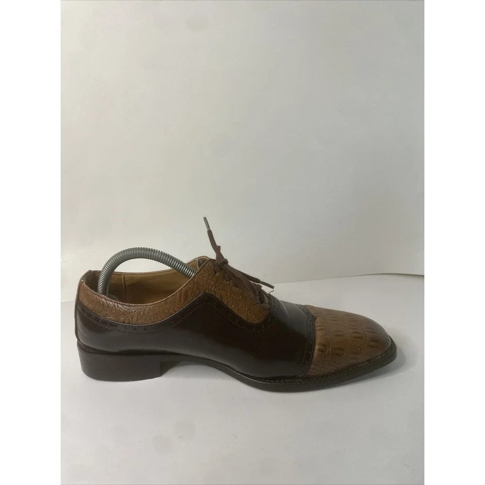 Bolano Men's Dress Shoe. Men's Size 9 Cognac/ Brown. WYND-215.Oxford Style Dress